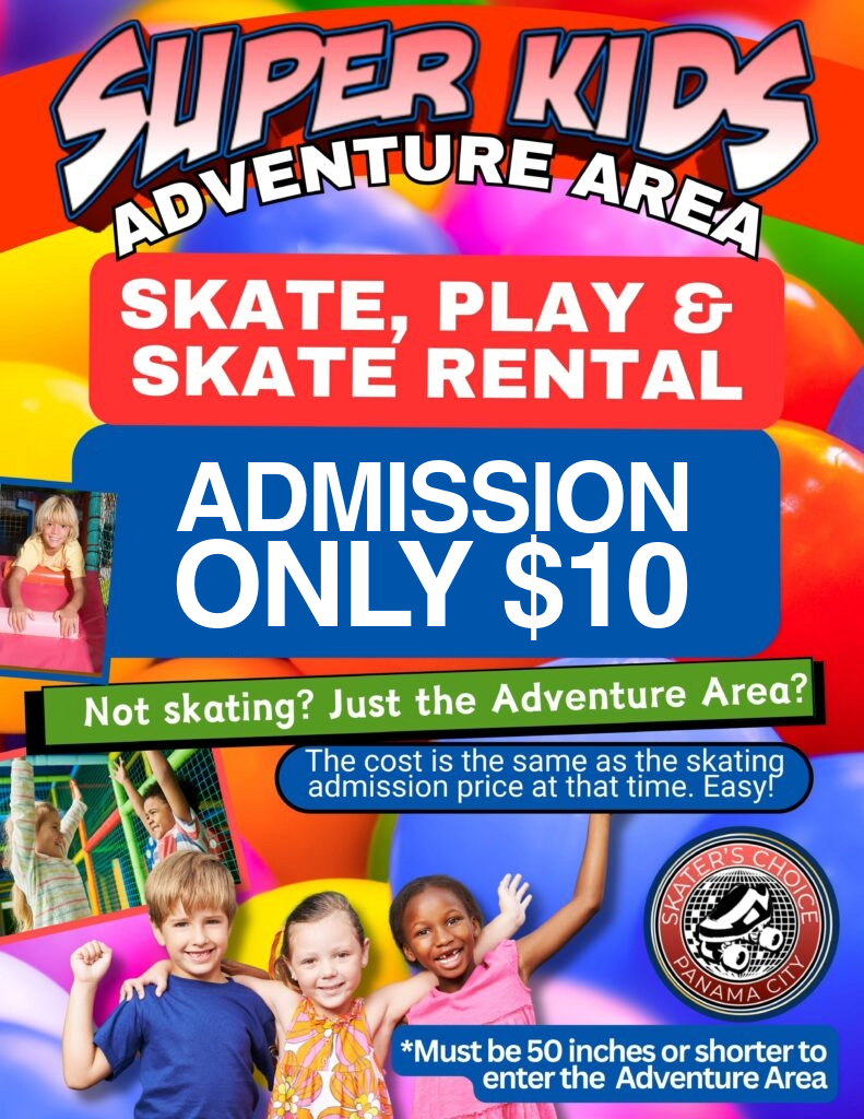 ISkatePC Super Kids Adventure Area Flyer 02 24